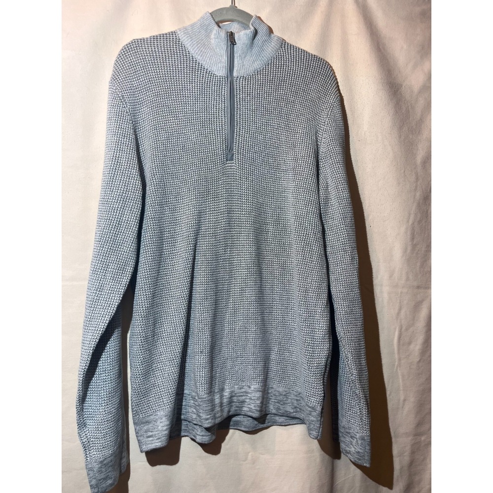 NEW Calvin Klein Mens SZ XL 1/4 Zip Sweater Gray Pullover B14